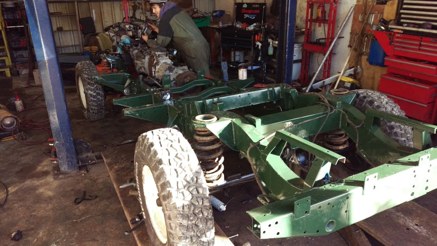 Defender 130" Chassis swap — photograph 3