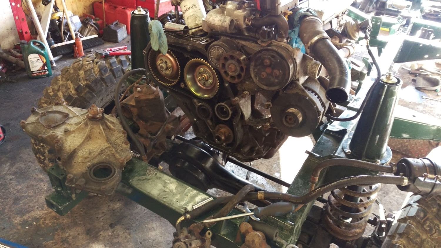 Defender 130" Chassis swap — photograph 4